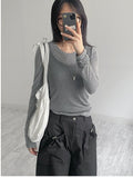 [SET] Laputa Tencel Layered T-shirt