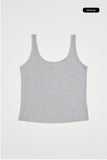 Soriel ribbed U-neck sleeveless