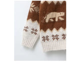 Winter wool knit zip-up