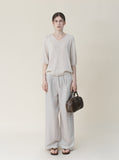 [Premium] Whole Garment Live-On V-Neck Knitwear
