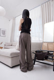 Nylon Two-Tuck Pants