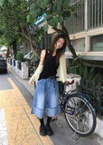 DOUBLE HEM BERMUDA DENIM