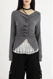 Louis wrinkle pintuck cardigan