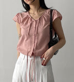 Yuke String Crop Blouse