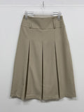 Low Midi Pleated Skirt