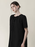 Ribbon Button Long One Piece