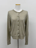 [Shawl SET] Striped Round Knit Cardigan