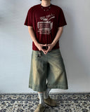 D-Ring Sand Washed Bermuda Denim