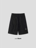 Mauve Embroidered Pocket Bermuda Shorts