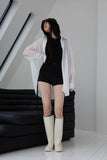 simple long rain boots
