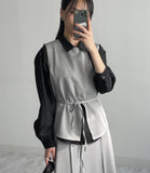 [Setup Available] Stitch Strap Slit Vest
