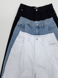 [unisex] Bene Pintuck Wide Denim Pants