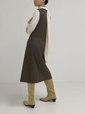 Mychel sleeveless pleated long one piece