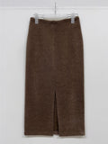 Velour H-line long skirt