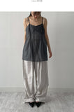 Sheer stripe parachute pants