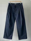 Two-Tuck Raw Wide Denim