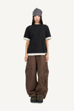 Canvas Cargo Curved Pants