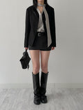Twill Glass V-Neck Jacket