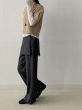 [Winter ver.] Beryl Wrap Skirt Boot Cut Slacks