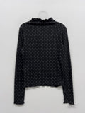 Dot Wave Turtleneck T-Shirt