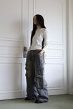 Ribbed side eyelet tee