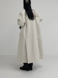 [unisex] Deep Slit Overfit Double Long Coat