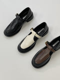 Swain Buckle Mix Loafers