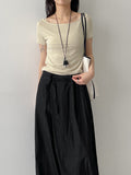 Jelly boat neck short sleeve t-shirt