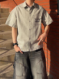 Vintage Patch Reverse Denim Shirt