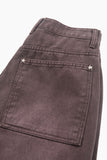 Morrow purple brown wide denim pants