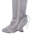 Asym Shearling Wedge Boot