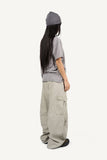 Striped cropped cutoff t-shirt
