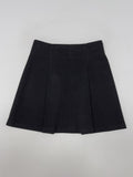 Wool pin tuck A-line mini skirt