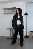 Vegan leather varsity jacket