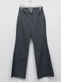 Cotton Nylon Semi-Bootcut Pants