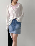 Henley Neck Over Fit Sweatshirt T-Shirts