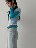 Aqua Tencel Long Sleeve T-Shirt