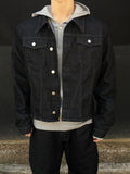 [SET] Aubert Non-Faded Wrap Denim Jacket