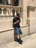 Checka Dirty Oil Bermuda Denim Pants