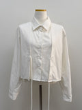 Ribbon Stripe Crop Shirt