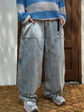 Double Knee Snow Washed Work Denim
