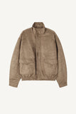 Glow High-Neck Suede Jacket