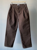 Pleat Pure Brown Denim