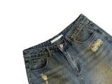 Grease Damage Bermuda Denim