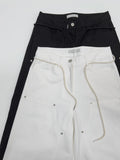 Jacquard Strap Two-Way Wide Pants