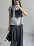 [Skirt SET] Fondue Banding Wide Slacks