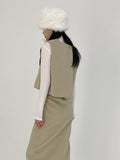 Cand Mohair Button Vest