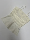 Dent Shirring Tencel See-Through Bustier