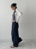 Shirring one off-shoulder T-shirt