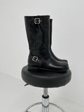 Buckle Roundto Midi Boots